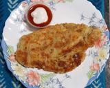 A picture of step 6 of French chicken toast.