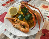 Foto del paso 8 de la receta: Arroz con cuerpos de centollo o cangrejo, cigalas, almejas y calamar