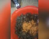 A picture of step 1 of Danwake (semovita dumplings).