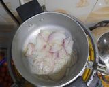 A picture of step 1 of Peanut stew and matoke.