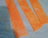 A picture of step 13 of Homemade farfalle pasta in three colour.