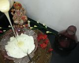 A picture of step 2 of Instant milk powder ladoo.