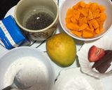 A picture of step 1 of Mango coconut chia pudding.