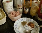 A picture of step 1 of Singaporean curry served with rice, spaghetti and mayo sauce😊.