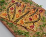 Une image de l'étape 3 de Farinata (galette à la farine de pois chiches).