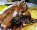 Foto del paso 6 de la receta: Costillas de cerdo a la BBQ con verduras asadas