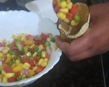 A picture of step 3 of Papad Corn Chaat.