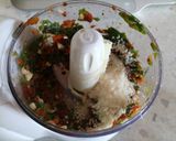 A picture of step 1 of Sicilian pesto stuffed chicken.