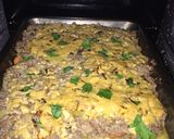 Foto del paso 13 de la receta: Pastel de Papa, Zanahoria y Carne con salsa de mozzarella y cebolla