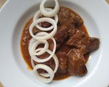 A picture of step 4 of Indonéský Guláš - beef goulash with coconut milk.