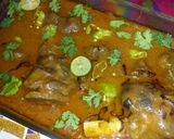 A picture of step 9 of Mutton bong nehari.