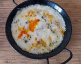 Foto del paso 3 de la receta: Huevos rotos con provolone y sobrasada al chimichurri