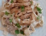 A picture of step 14 of Fettuccine alferado pasta.