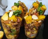 A picture of step 4 of Mango peach salad 🥗 😋.