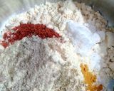 A picture of step 4 of Palak pakoda chaat.