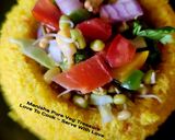 A picture of step 3 of Sprouts Salad Chaat In Khaman Dhokla Bowl.