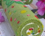 Foto langkah ke 15 dari resep Japanese Matcha Roll Cake.