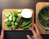 A picture of step 1 of Raw Salsa Verde.