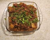 A picture of step 5 of آلو بینگن.