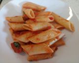 A picture of step 4 of Pasta with two way tomatoes and two way fresh herbs.