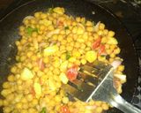 A picture of step 3 of Cholay in Papadri katori.