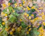 A picture of step 2 of Baked bow-tie pasta salad.