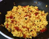 A picture of step 4 of Paneer bhurji sandwich.