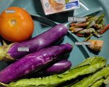 Gambar langkah 1 resipi Sotong Masak tempoyak cili api.