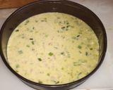 A picture of step 4 of Crustless quiche.