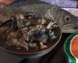 A picture of step 7 of Sweet potatoes pepper soup with Isiewu (Goat head).