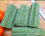 A picture of step 1 of Sponge gourd kadayal.
