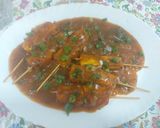 A picture of step 8 of Paneer satay stick restaurant style.