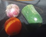 A picture of step 1 of Roasted chana chaat.