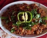 A picture of step 8 of Punjabi Baingan bharta.
