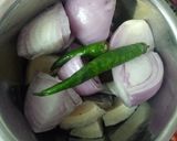A picture of step 3 of Carrot Thoran.