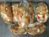 Albondigones de bonito con judías salteadas y patatas