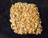A picture of step 6 of Peanut chikki.