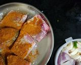 A picture of step 1 of Poha Fish Fry.
