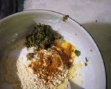 A picture of step 1 of Besan Chutney.