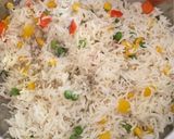 A picture of step 3 of Mixed veg fried rice.