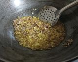A picture of step 3 of Kundru Peanut masala with Chapati Daal and salad.