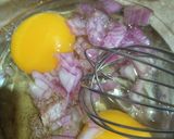 A picture of step 4 of French omelette.