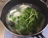 A picture of step 4 of Japanese New Year's Seven Herb Porridge.