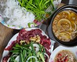 Hình bước làm 2 của món Bò nhúng mắm ruốc