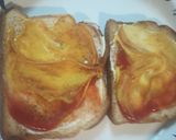 A picture of step 1 of Closest thing to an Omelette Sandwich as I will make.