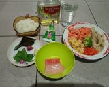 Foto langkah ke 1 dari resep MPASI SALMON Ubi Kentang Brokoli Jamur Santan (Menu lengkap).