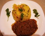 A picture of step 11 of Tumeric veggie rice with spicy minced beef.