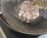 A picture of step 2 of Brinjal potato curry.
