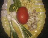 A picture of step 1 of Matar sabzi.
