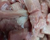A picture of step 1 of Marinated Pork and Gnocchi.